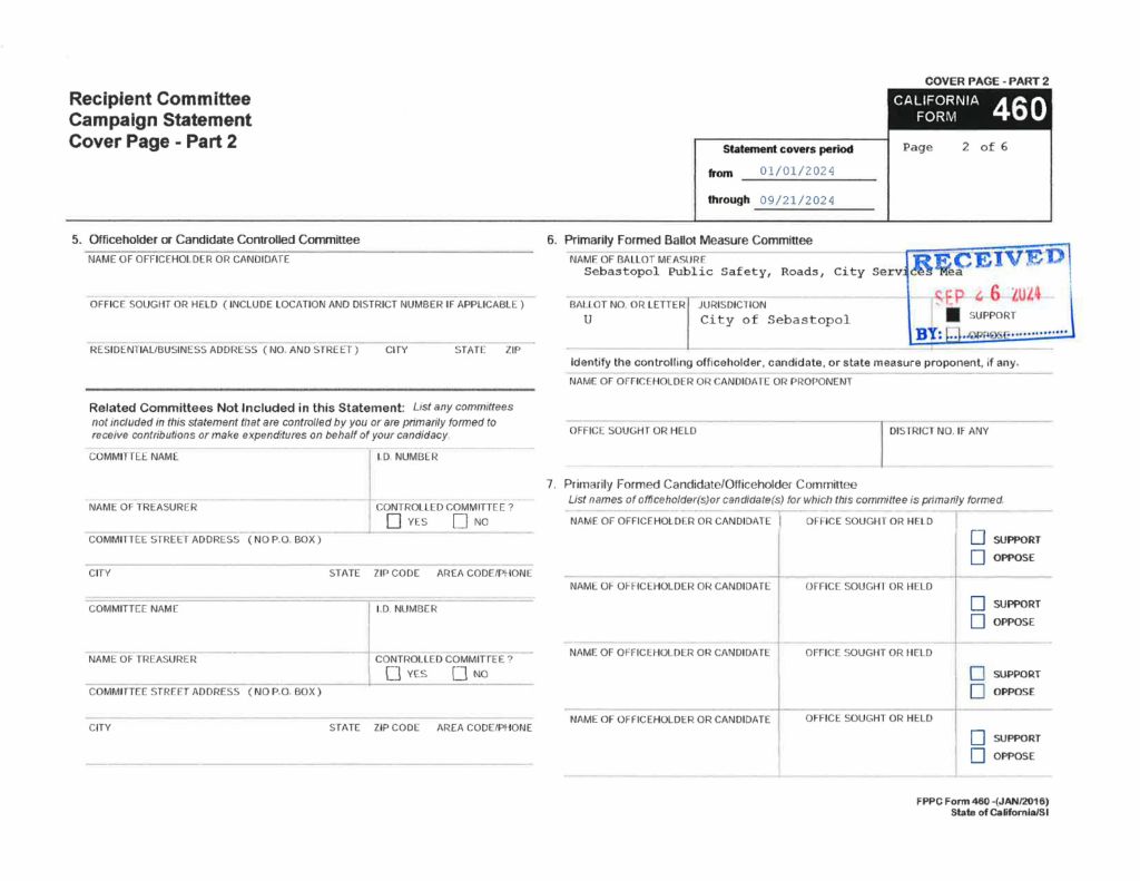 FORM 460 PRE ELECTION MEASURE U RCVD 9 26 2024_Redacted-images-1.jpg